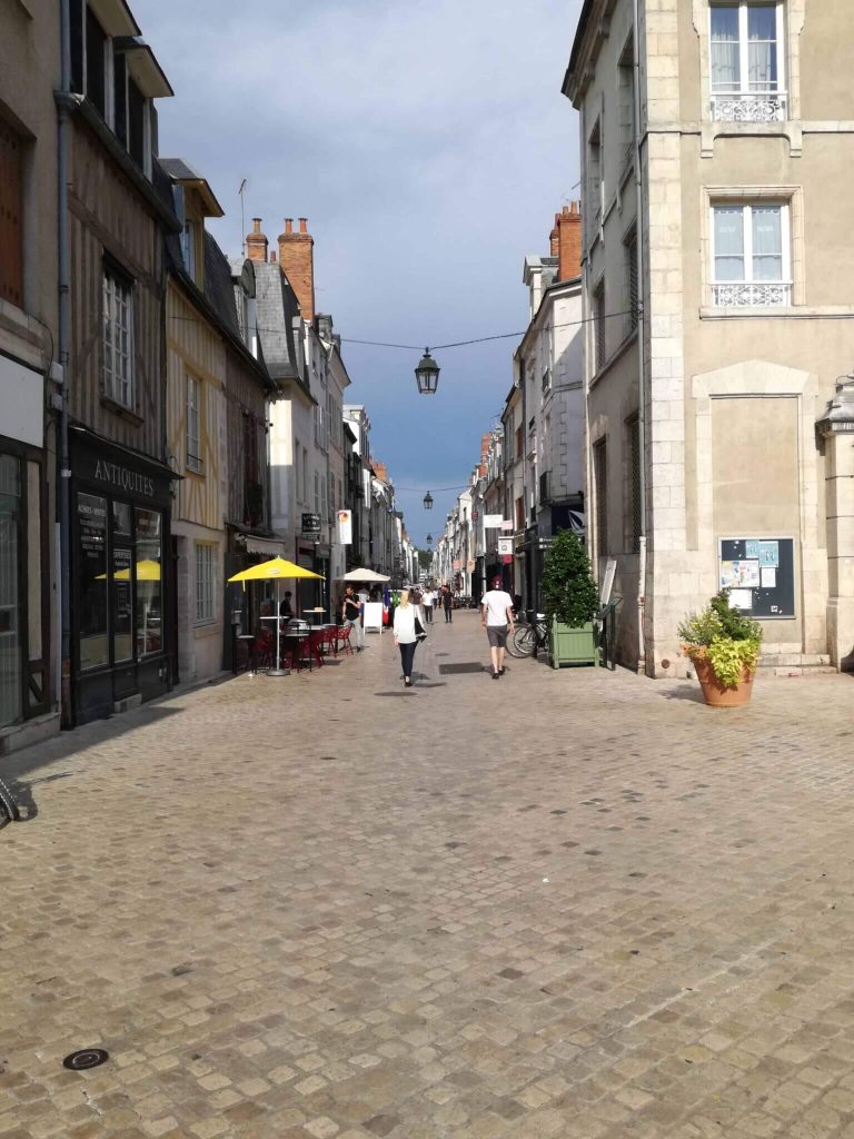 Typical ancient street from Orléans