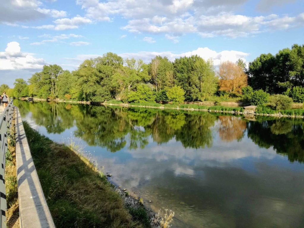 Beautiful view of the Loire river from Orléans