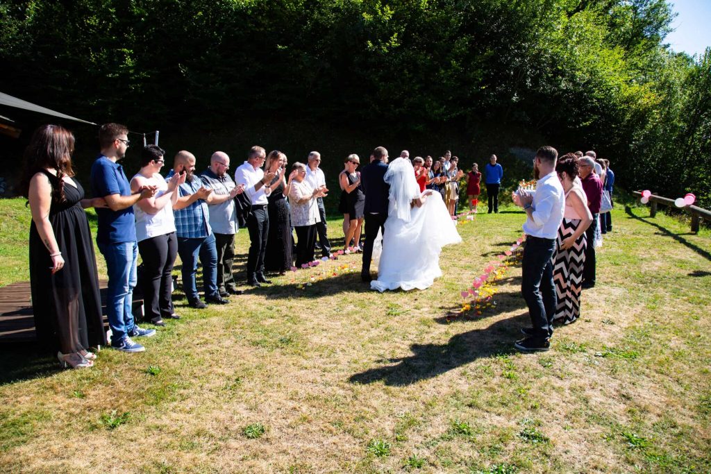 Arrival at the ceremony