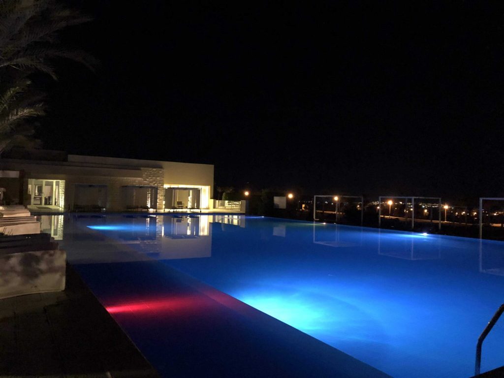 The pool at night