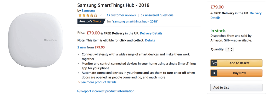Listing of my product on Amazon UK