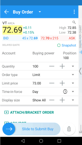 Interactive Brokers Mobile Application Trade