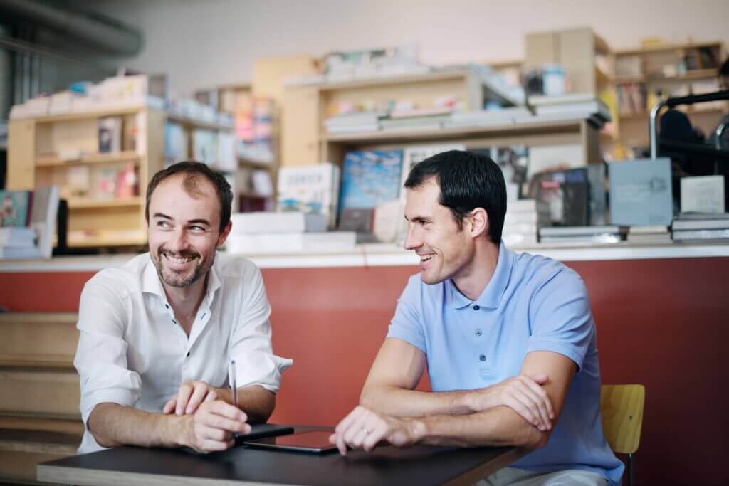 Felix Niederer (left) and Oliver Herren, founders of True Wealth