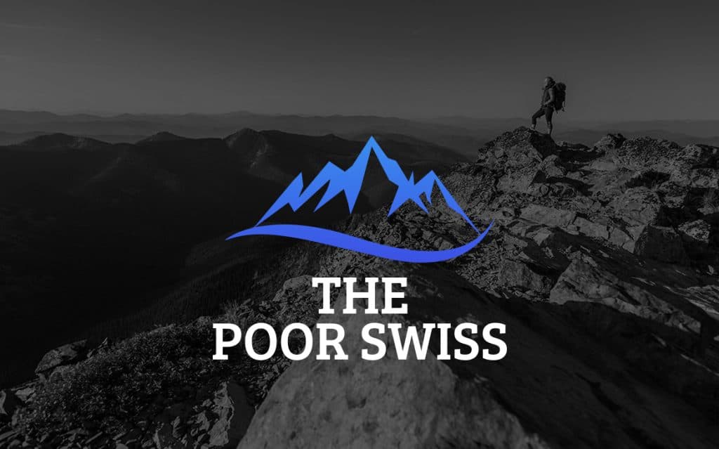 Logo de The Poor Swiss avec arrière-plan