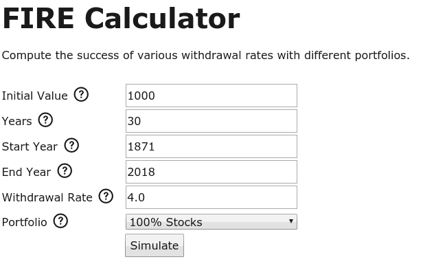 My new FIRE Calculator