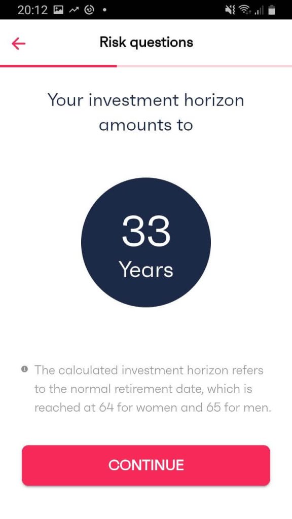 My investment horizon with Finpension 3a