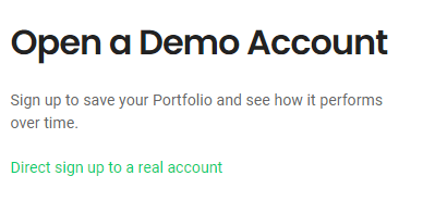 Choose between a Demo Investart account or a real account