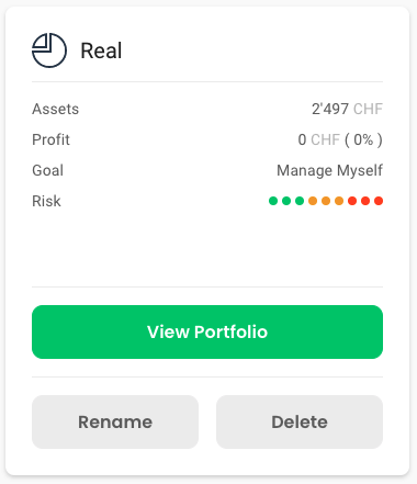 My real portfolio on Investart