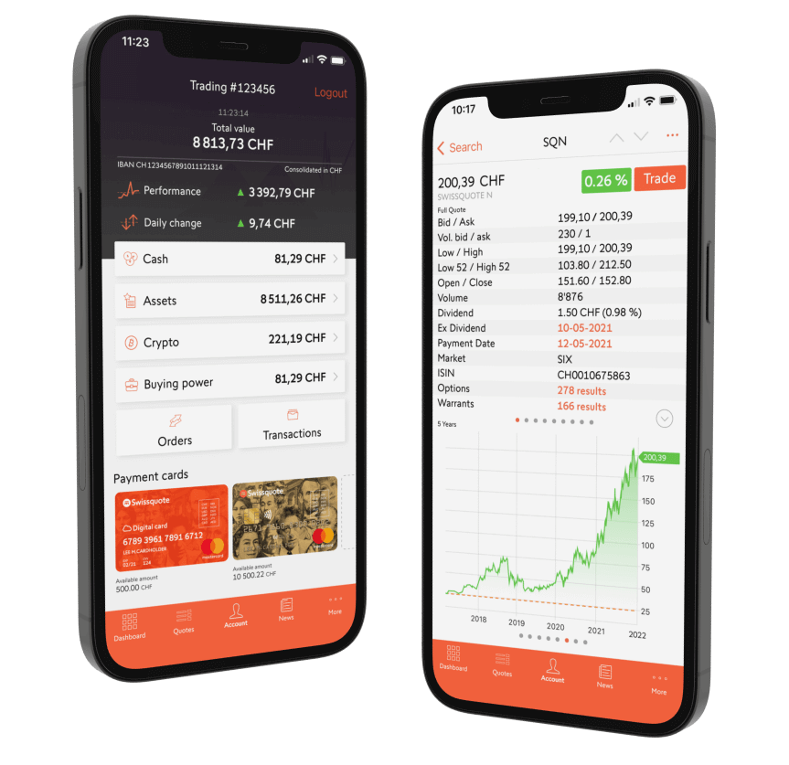 Swissquote auf dem Handy