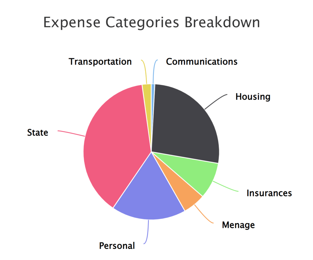 The breakdown of our expenses in 2021, by category