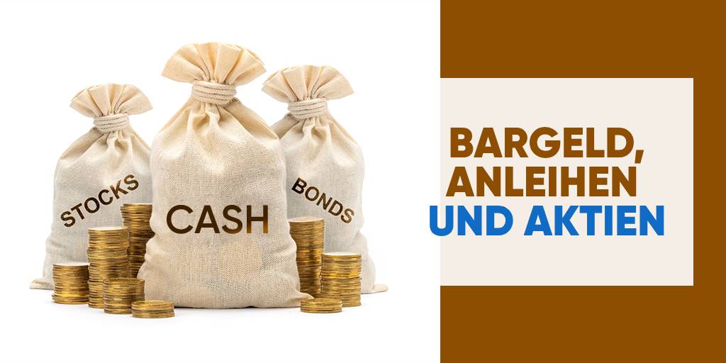 Cash bonds and stocks
