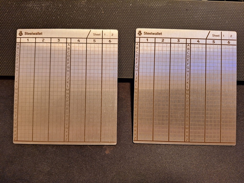Ein Steelwallet für meine Wiederherstellungsphrase